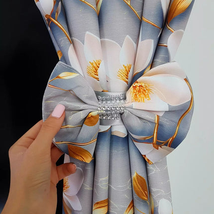 Set Perdea si Draperie cu imprimeu floral 400x155cm MF102