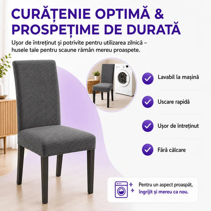 Set 6 Huse Scaune Universale Supra-Elastice