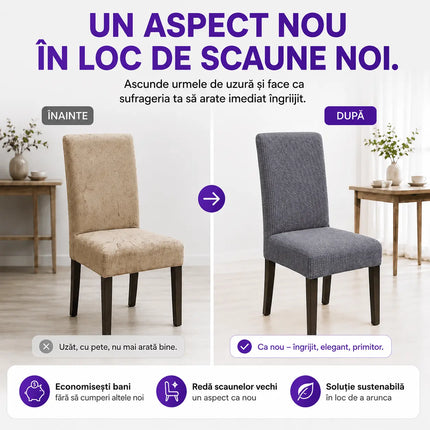 Set 6 Huse Scaune Universale Supra-Elastice