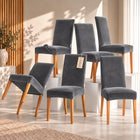 Set 6 Huse Scaune din Catifea