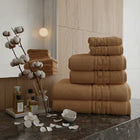 Set 6 Prosoape Greek Border Bumbac 500g Cappucino