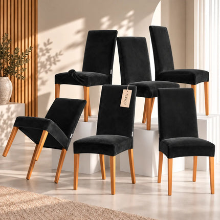 Set 6 Huse Scaune din Catifea