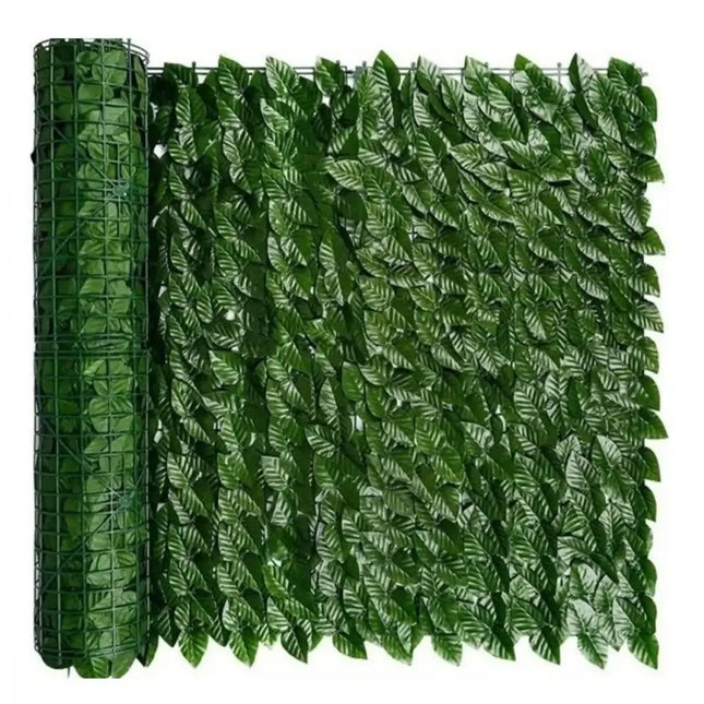 Gard Artificial Premium cu Frunze Decorative 300x100cm