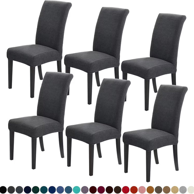 Set 6 huse pentru scaune universale gri antracit