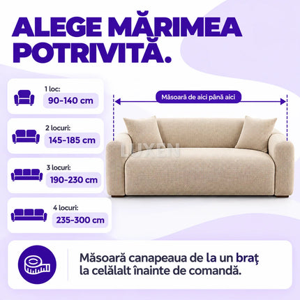 Husa Canapea 3 Locuri Supra-Elastica