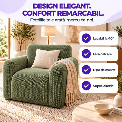 Set 2 huse pentru fotolii supra-elastice
